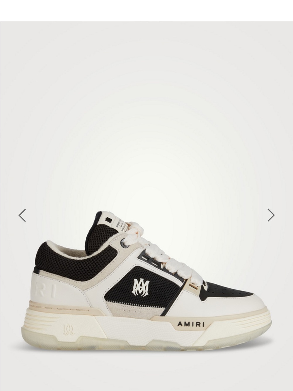 AMIRI White and Black Women's Sneakers